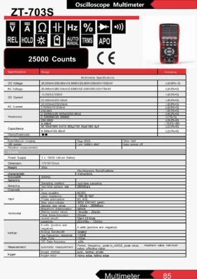 ZOYI ZT-703S Máy hiện sóng
