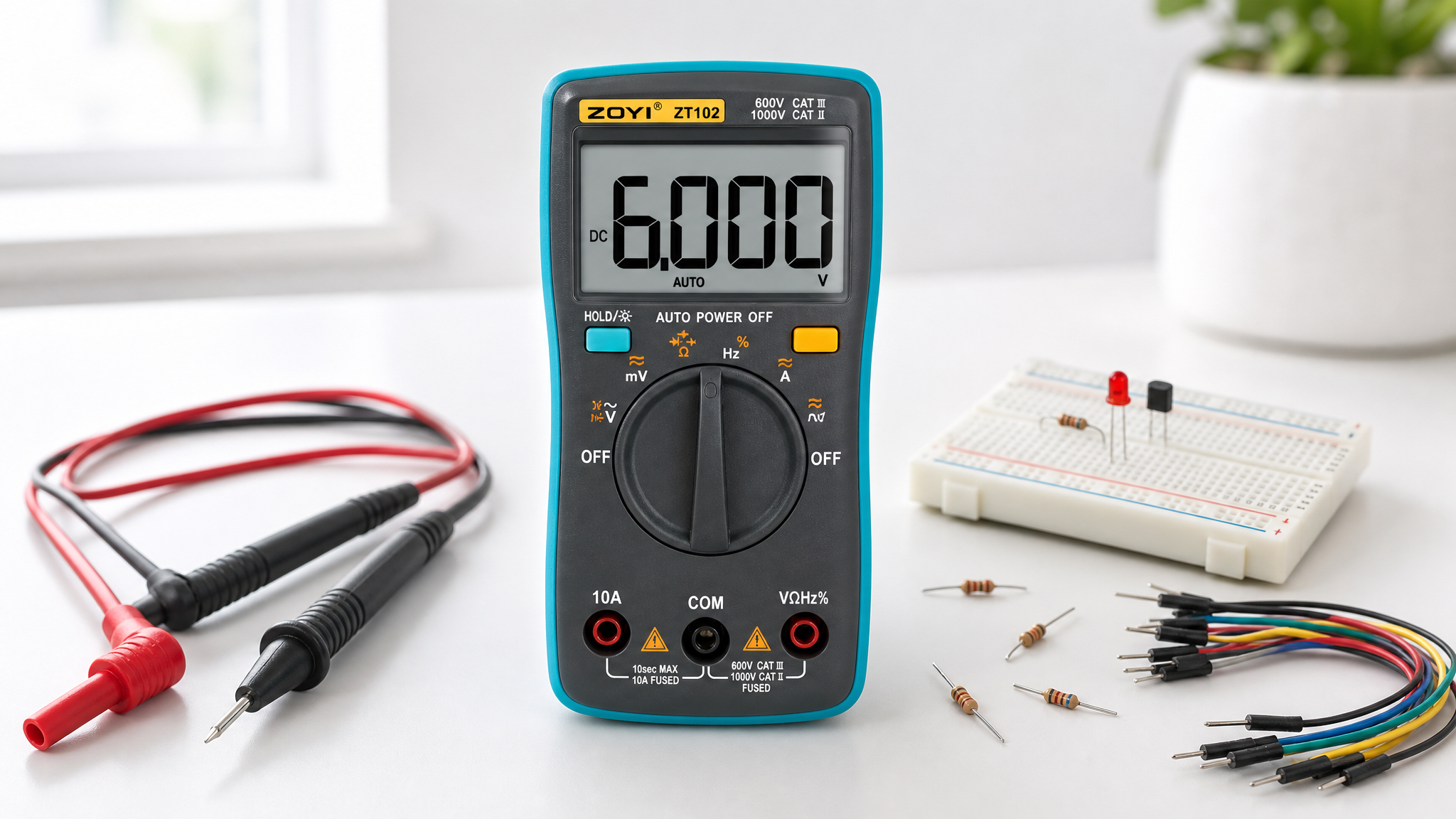 ZOYI ZT102 - Đồng hồ vạn năng mini phù hợp cho người mới bắt đầu và sinh viên