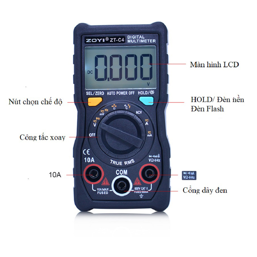 dong-ho-do-dien-van-nang-zoyi-ztc4 (1) Đồng hồ vạn năng ZOYI C4 - ZOYI ZT-C4 – Đồng Hồ Vạn Năng 4000 counts True RMS