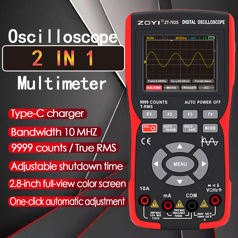 ZOYI ZT-702S Máy hiện sóng, đo điện, đo sóng, màn hình IPS 2,8 inch (5) ZOYI ZT-702S máy hiện sóng