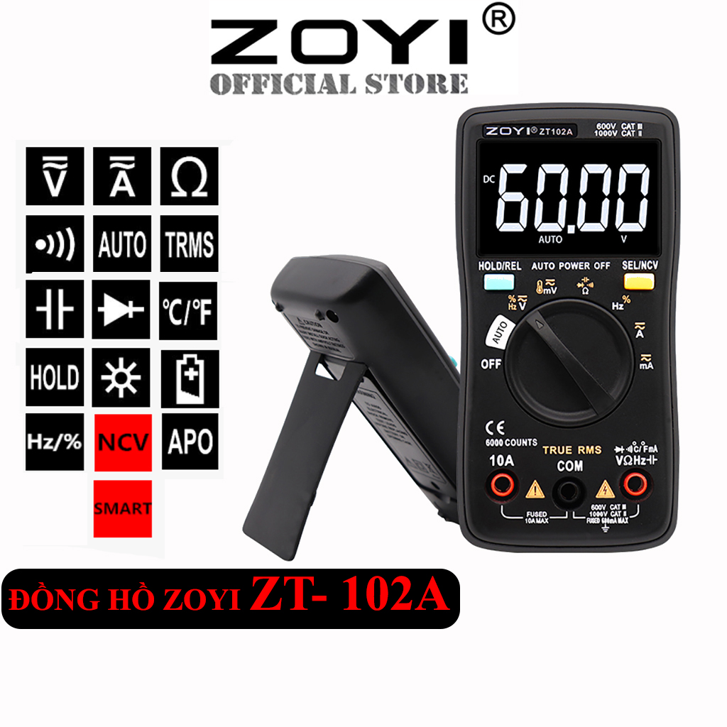 ZOYI ZT-102 đồng hồ vạn năng mini