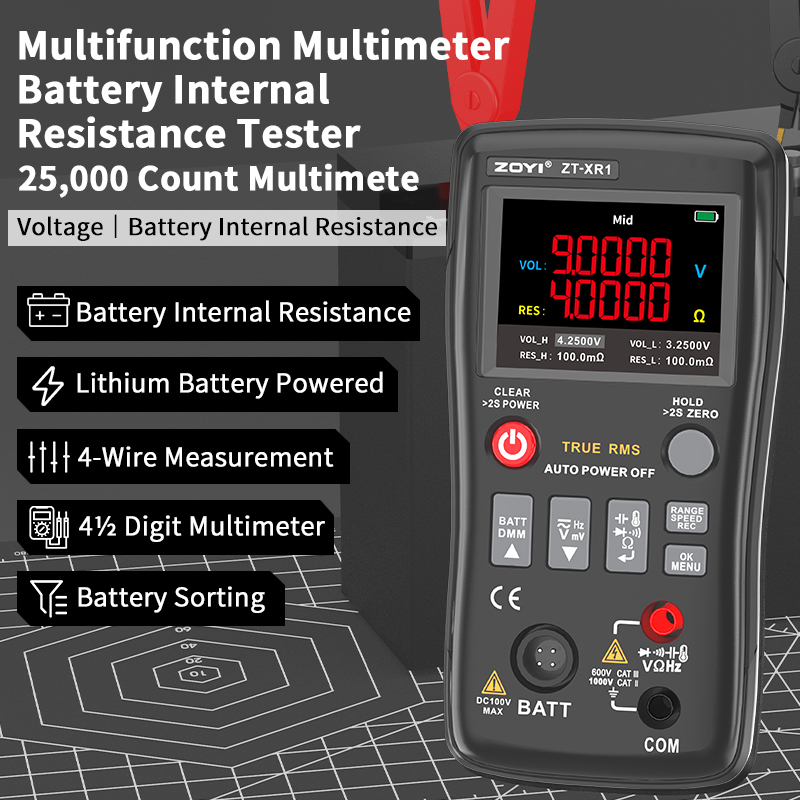 Máy đo nội trở pin kiêm vạn năng ZOYI ZT-XR1 chính hãng