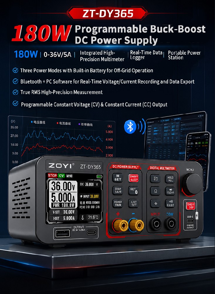 Bộ nguồn DC lập trình thông minh ZOYI ZT-DY365 chính hãng