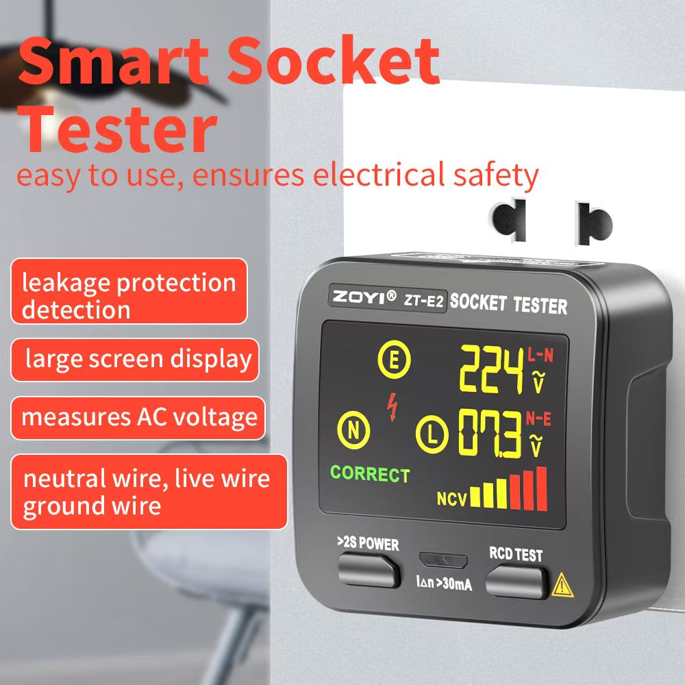 Máy kiểm tra ổ cắm thông minh ZOYI ZT-E2 chính hãng
