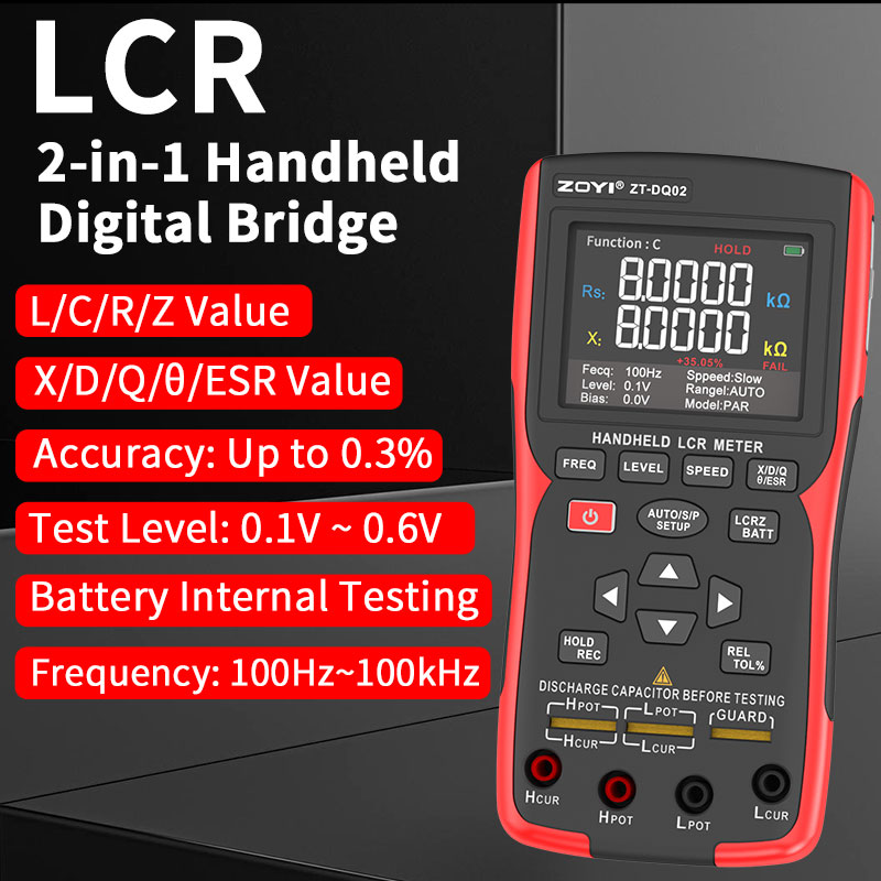 Cầu đo LCR kiêm đo nội trở pin ZOYI ZT-DQ02