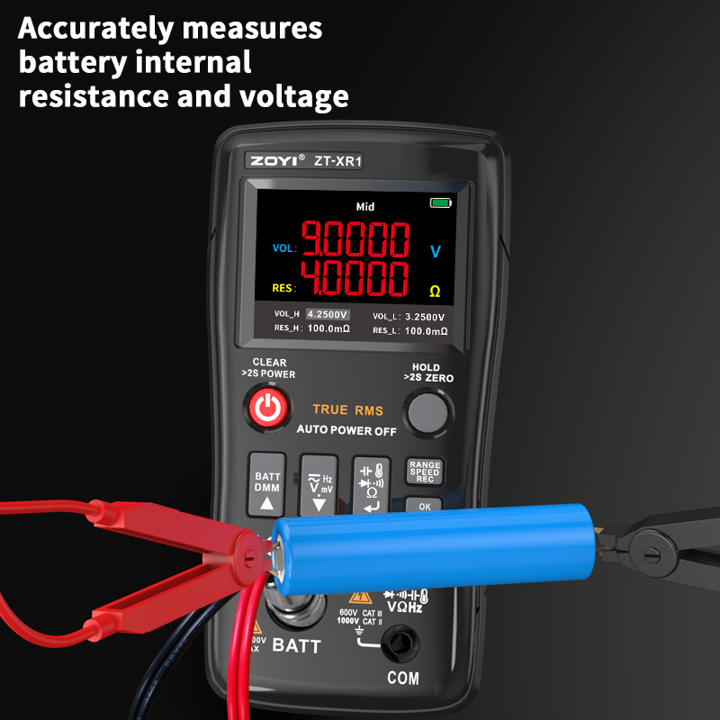 zoyi-zt-xr1-may-do-dien-tro-pin-noi-tro-m-ohm-5-2 ZOYI ZT-XR1 máy đo điện trở pin kiêm vạn năng chính hãng - Ảnh 5